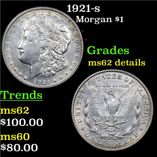 1921-s Morgan Dollar $1 Grades Unc Details