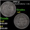 Image 1 : 1861-p Seated Liberty Half Dime 1/2 10c Grades vg, very good