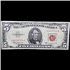 Image 2 : **Star Note** 1963 $5 Red Seal United States Note Grades vf, very fine