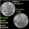 Image 1 : 1889-p Morgan Dollar $1 Grades Select+ Unc