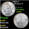 Image 1 : 1901-o Morgan Dollar $1 Grades Choice+ Unc
