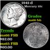 Image 1 : 1941-d Mercury Dime 10c Grades GEM+ FSB
