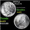 Image 1 : 1923-p Peace Dollar $1 Grades GEM Unc
