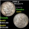 Image 1 : 1886-p Morgan Dollar $1 Grades Choice+ Unc