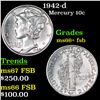 Image 1 : 1942-d Mercury Dime 10c Grades GEM++ FSB