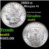 Image 1 : 1885-o Morgan Dollar $1 Grades GEM Unc
