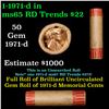 Image 1 : Shotgun Lincoln 1c roll, 1971-d 50 pcs Brandt Wrapper.