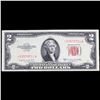 Image 2 : **Star Note** 1953B $2 Red Seal United States Note Grades vf++