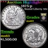 Image 1 : ***Auction Highlight*** 1875-p Seated Half Dollar 50c Graded Select Unc By USCG (fc)