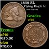 Image 1 : 1858 SL Flying Eagle Cent 1c Grades vf+