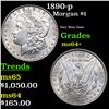 Image 1 : 1890-p Morgan Dollar $1 Grades Choice+ Unc