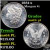 Image 1 : 1881-s Morgan Dollar $1 Grades Select Unc+ PL