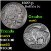 Image 1 : 1927-p Buffalo Nickel 5c Grades Select Unc