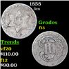 Image 1 : 1858 Three Cent Silver 3cs Grades f+