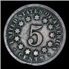 Image 2 : 1869 Shield Nickel 5c Grades f+