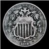 Image 3 : 1869 Shield Nickel 5c Grades f+