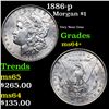 Image 1 : 1886-p Morgan Dollar $1 Grades Choice+ Unc