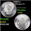 Image 1 : 1880-s Morgan Dollar $1 Grades GEM Unc