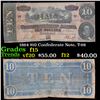 Image 1 : 1864 $10 Confederate Note, T-68 Grades f+