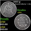 Image 1 : 1857-p Seated Liberty Half Dime 1/2 10c Grades vf+