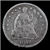Image 2 : 1857-p Seated Liberty Half Dime 1/2 10c Grades vf+