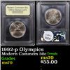 Image 1 : 1992-p Olympics Modern Commem Half Dollar 50c Graded ms70, Perfection BY USCG