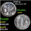 Image 1 : 1945-p Mercury Dime 10c Grades GEM++ Unc