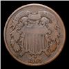 Image 2 : 1865 Plain 5 Two Cent Piece 2c Grades f+