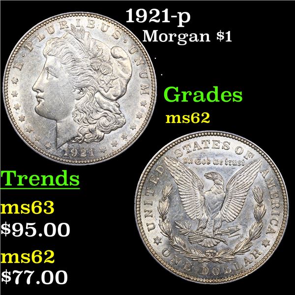 1921-p Morgan Dollar $1 Grades Select Unc