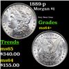 Image 1 : 1889-p Morgan Dollar $1 Grades Choice+ Unc