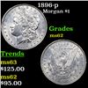 Image 1 : 1896-p Morgan Dollar $1 Grades Select Unc