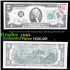 Image 1 : 1976 $2 Federal Reserve Note 1st Day of Issue, with Stamp (New York, NY) Grades Gem CU