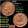 Image 1 : 1874 Indian Cent 1c Grades Choice Unc RB