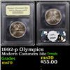 Image 1 : 1992-p Olympics Modern Commem Half Dollar 50c Graded ms70, Perfection BY USCG