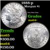Image 1 : 1888-p Morgan Dollar $1 Grades Choice+ Unc