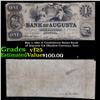 Image 1 : May 1, 1861 $1 Confederate States Bank of Augusta GA Obsolete Currency Note Grades vf+