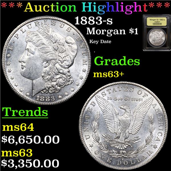 ***Auction Highlight*** 1883-s Morgan Dollar $1 Graded Select+ Unc By USCG (fc)