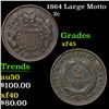 Image 1 : 1864 Large Motto Two Cent Piece 2c Grades xf+