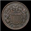 Image 2 : 1864 Large Motto Two Cent Piece 2c Grades xf+