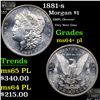 Image 1 : 1881-s Morgan Dollar $1 Grades Choice Unc+ PL