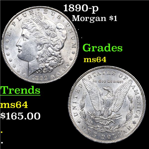 1890-p Morgan Dollar $1 Grades Choice Unc