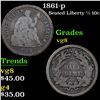 Image 1 : 1861-p Seated Liberty Half Dime 1/2 10c Grades vg, very good
