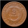 Image 3 : 1867 Two Cent Piece 2c Grades vf+