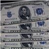 Image 2 : Set of 4x Consecutive 1934C $5 Blue Seal Silver Certificates, All CU Grade Grades Choice CU