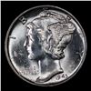 Image 2 : 1943-p Mercury Dime 10c Grades GEM++ Unc