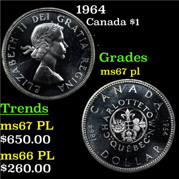 1964 Canada Dollar $1 Grades GEM++ PL