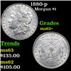 Image 1 : 1880-p Morgan Dollar $1 Grades Select Unc