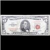 Image 2 : **Star Note** 1963 $5 Red Seal United State Note Grades vf+