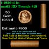 Image 1 : Shotgun Lincoln 1c roll, 1956-d 50 pcs Brandt Wrapper.