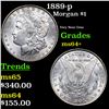Image 1 : 1889-p Morgan Dollar $1 Grades Choice+ Unc